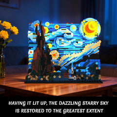 CUBIMANA Starry Night 3D-detail highlighting depth created by layered blocks.