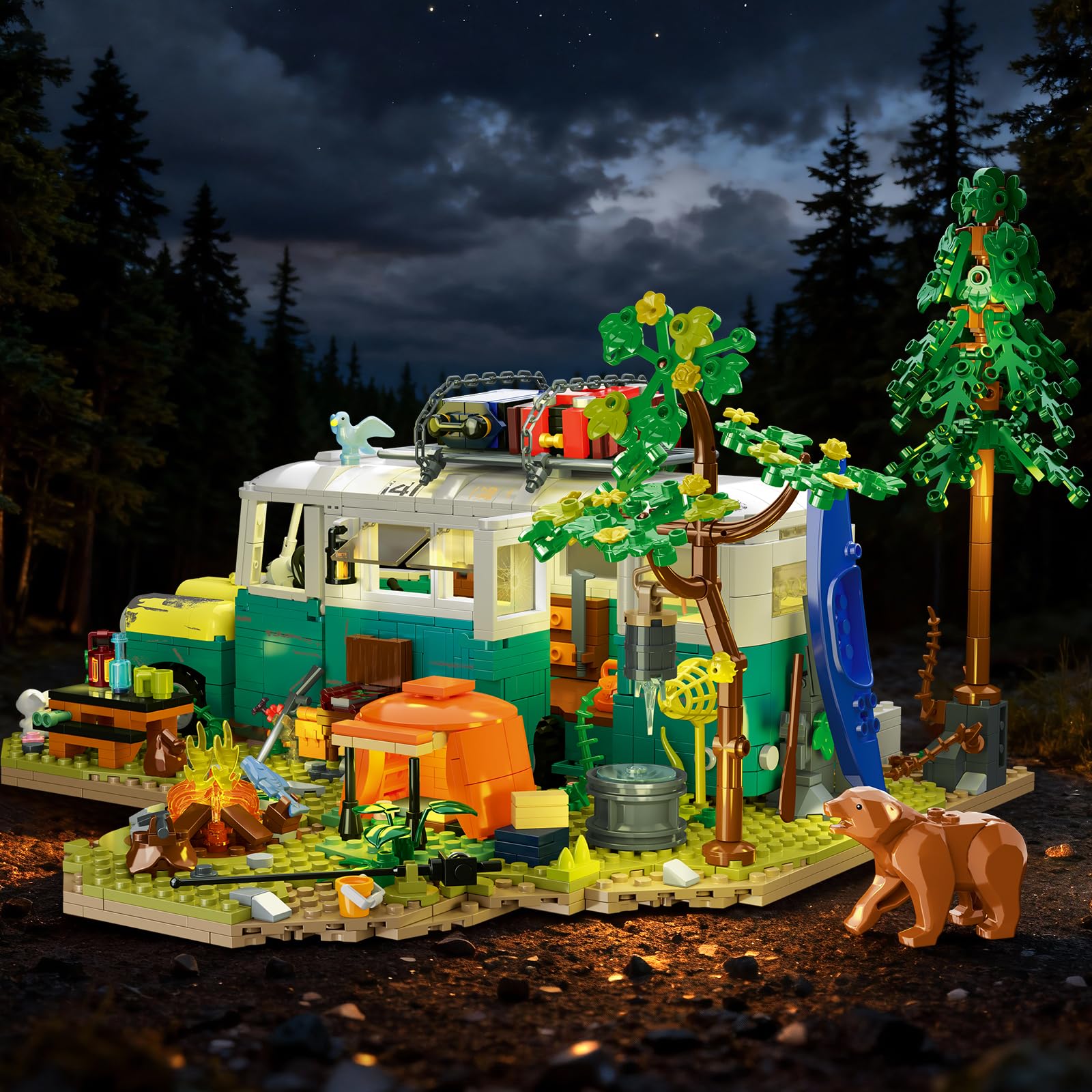 Cubimana Wilderness bus interior with steering wheel and seats for immersive display.