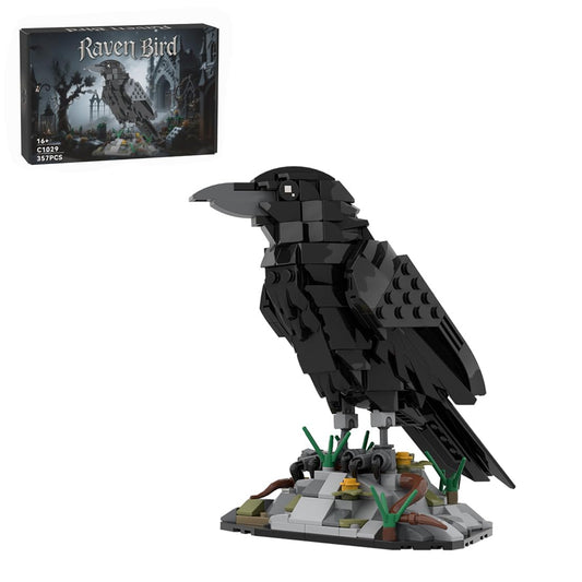 CubiMythx raven bird mini-model pieces laid out for quick building