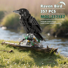 CubiMythx raven bird model ready for display after building