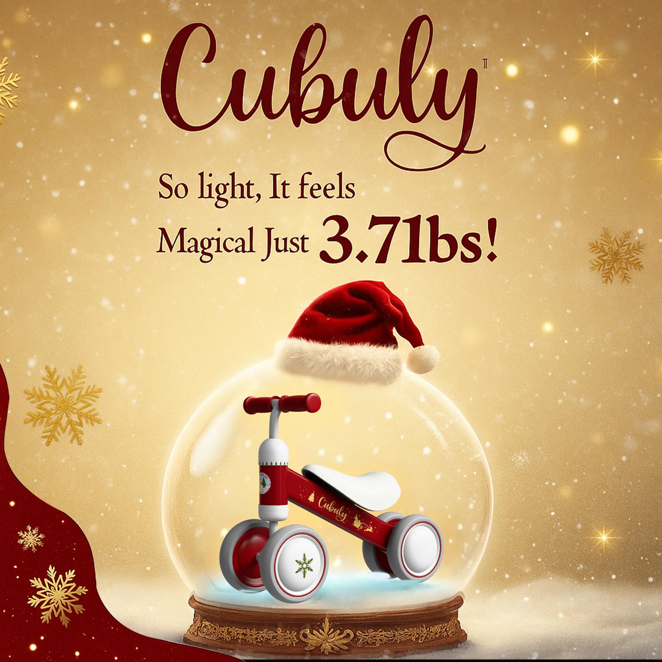Cubuly safety-certified bike provides peace of mind during toddler rides.