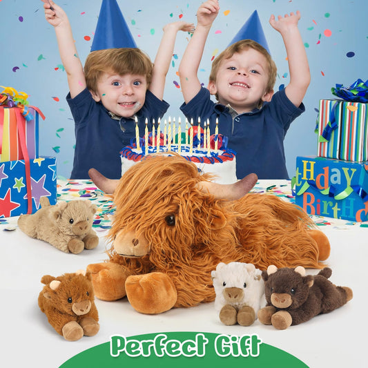 Cuckool Highland Cow baby plush 1 discovered inside mommy during play