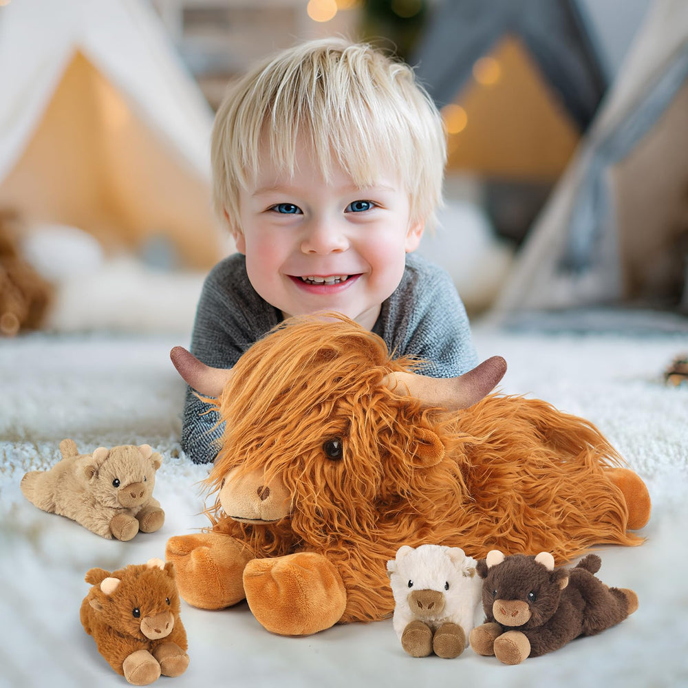 Cuckool Highland Cow nursery decor plush brightening a play space