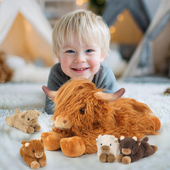 Cuckool Highland Cow nursery decor plush brightening a play space