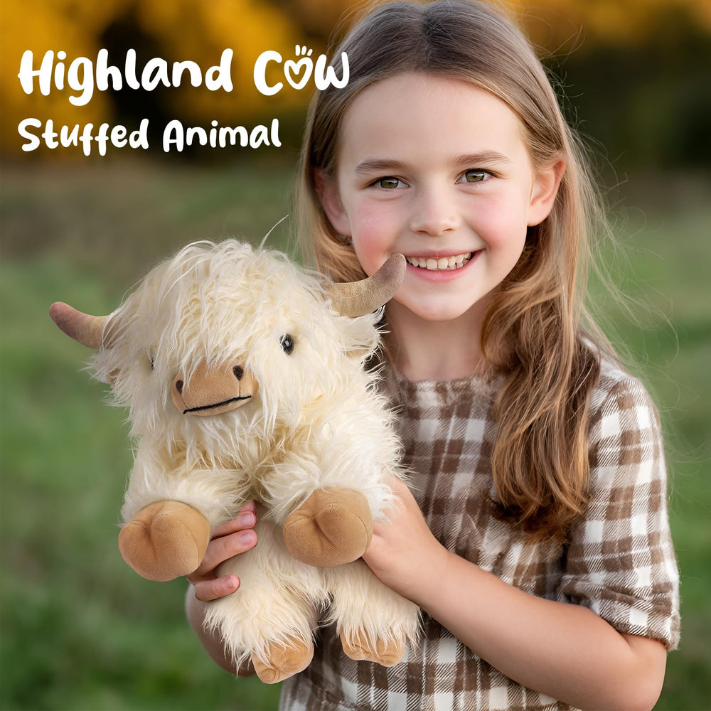 Cuckool Highland Cow Plush side view, ideal travel companion for comfort