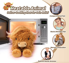 Cuckool Highland Cow Plush with shaggy fur texture inviting hugs and play.