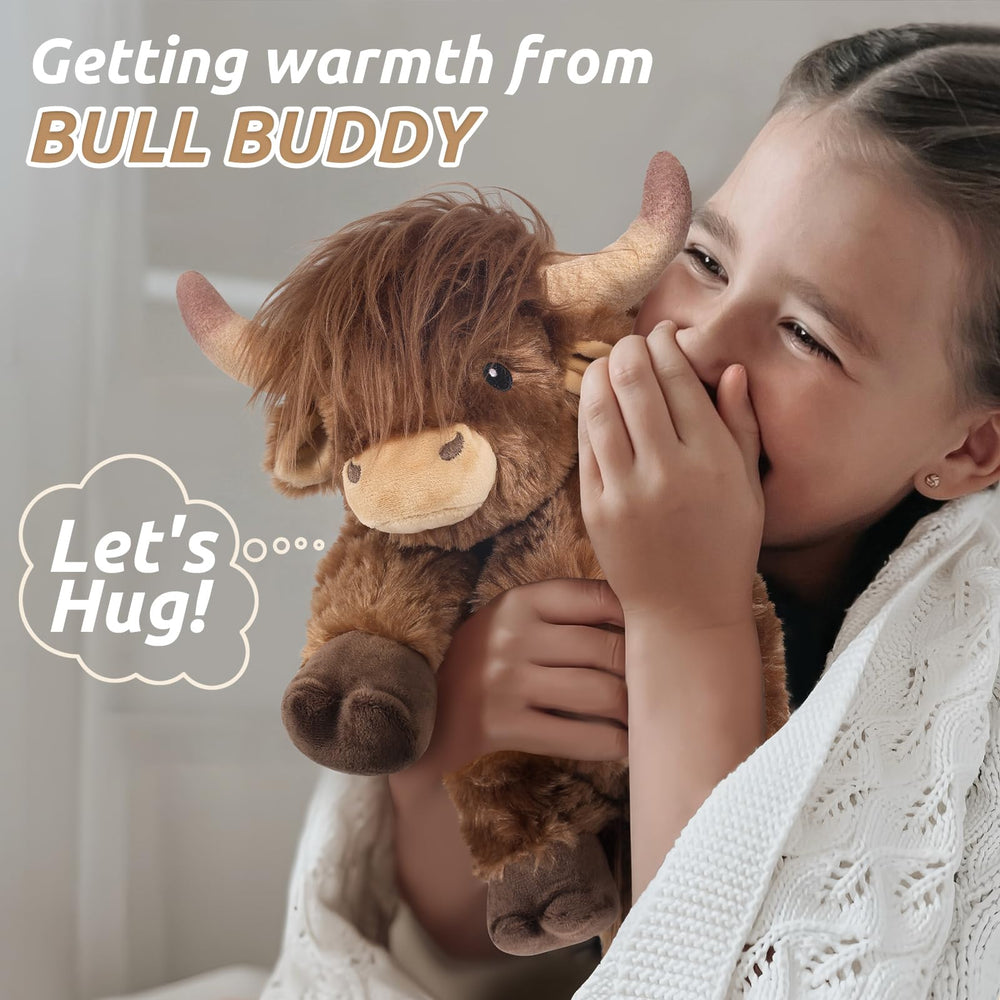 Cuckool Highland Cow plush travel friendly warmth companion