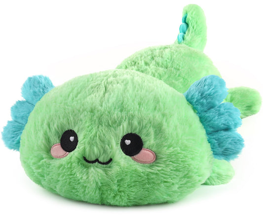 Cuckool Mint Axolotl plush heat-ready for cozy warmth during relaxation