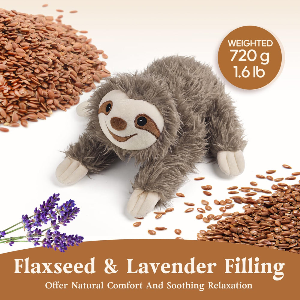 Cuckool sloth plush heated in the microwave for comforting warmth