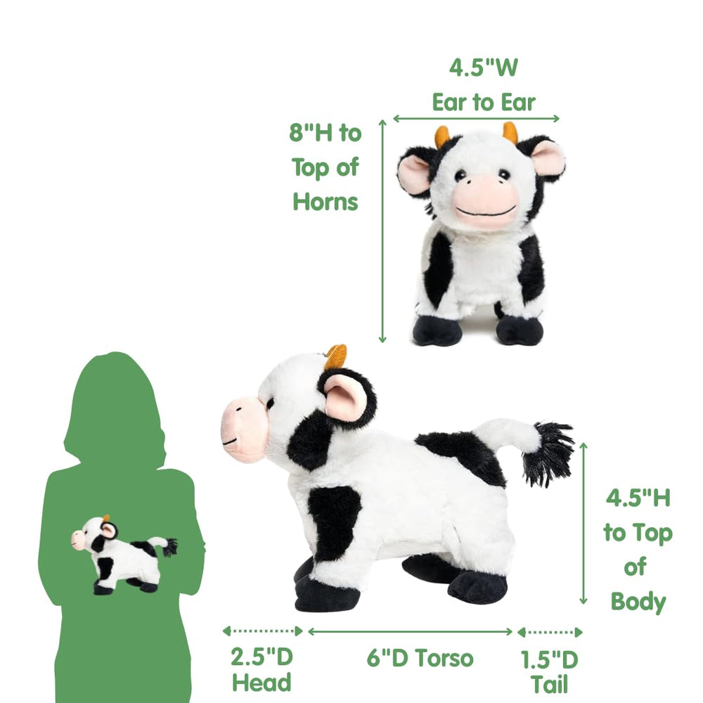 Cuddle Barn Barnyard Buddies Cow sings to Old MacDonald.