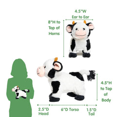 Cuddle Barn Barnyard Buddies Cow sings to Old MacDonald.