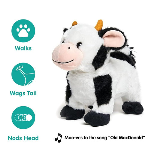Cuddle Barn Barnyard Buddies Cow tail wag during sing-along.