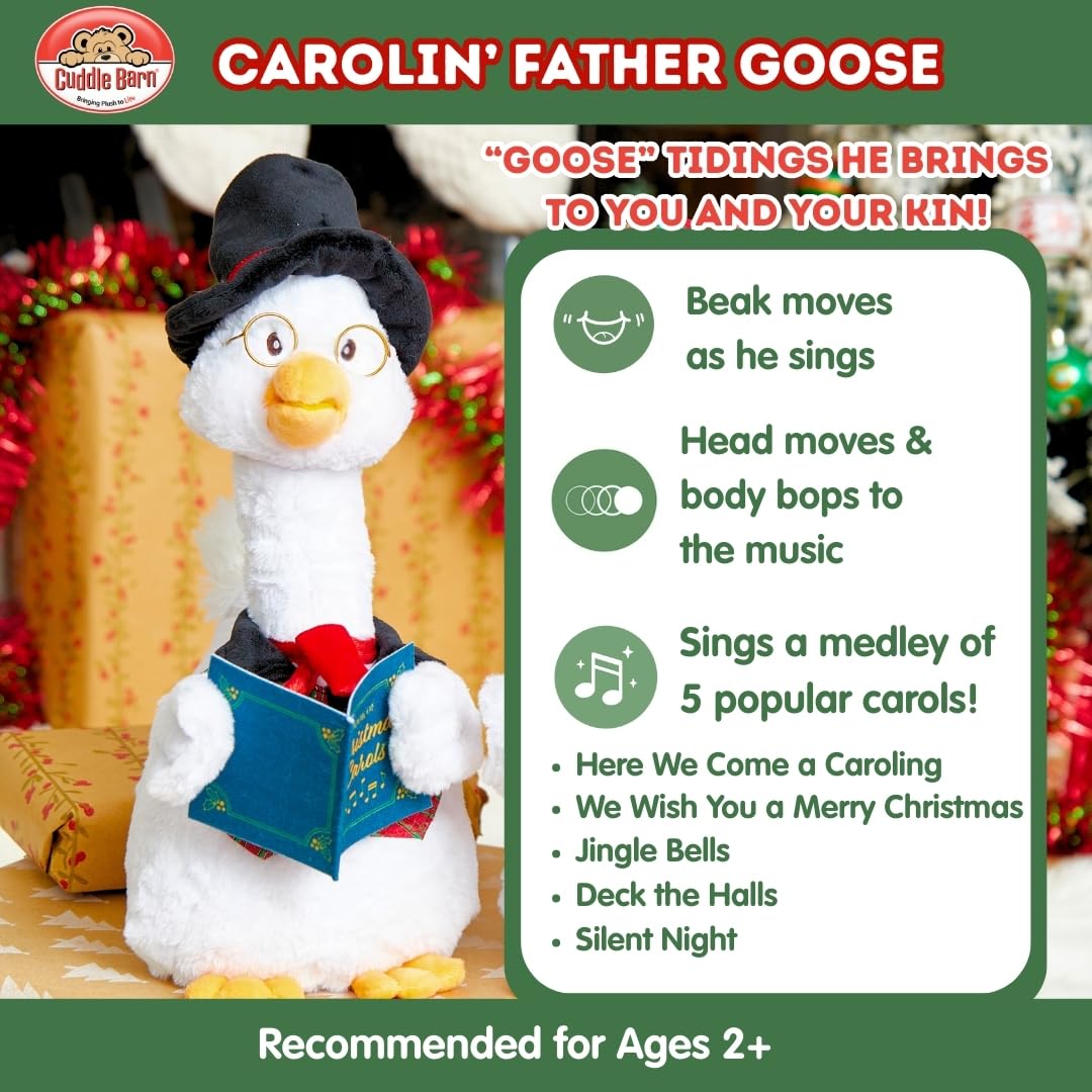 Cuddle Barn Carolin' Father Goose moves and sings with animation