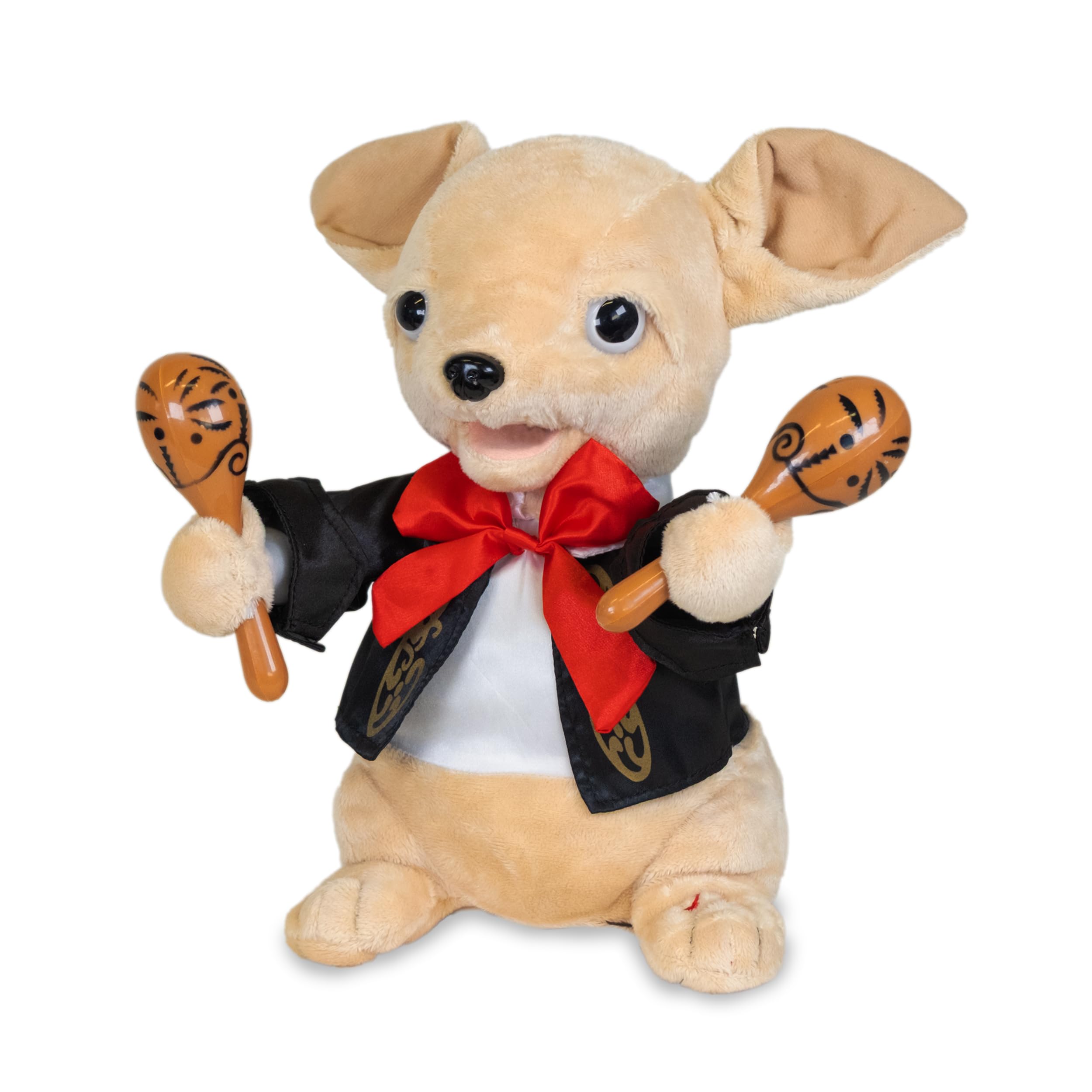 Cuddle Barn Chuey Bamba shakes maracas to upbeat rhythm