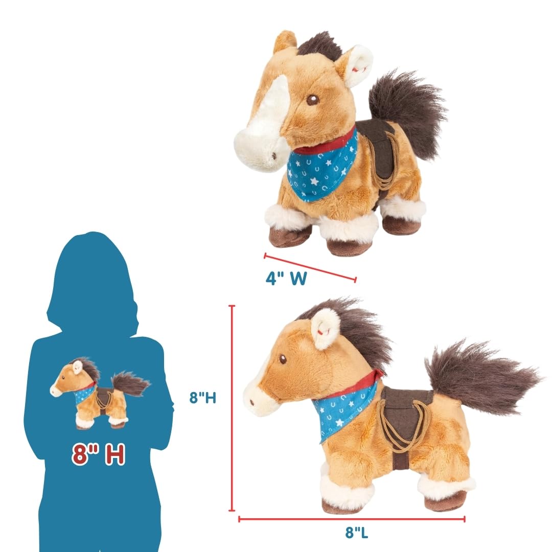Soft plush Colt trotting action ready for imaginative play