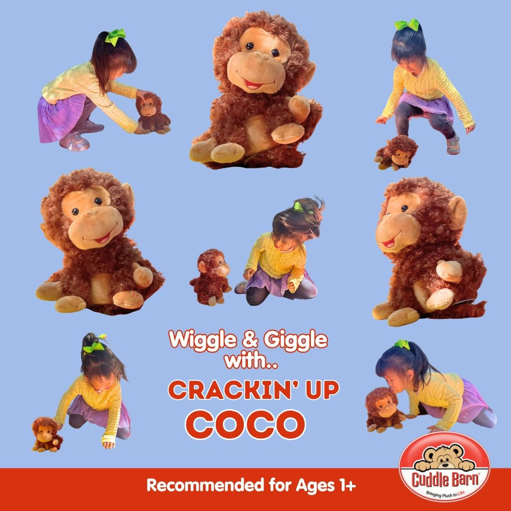 Entertaining Coco plush toy sparks active toddler play.