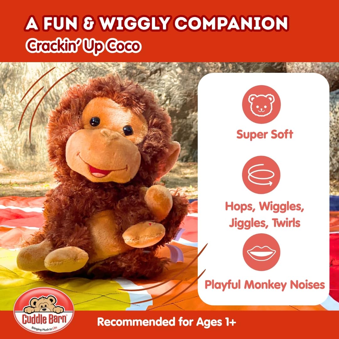 Soft polyester plush provides cozy hugs during playtime.