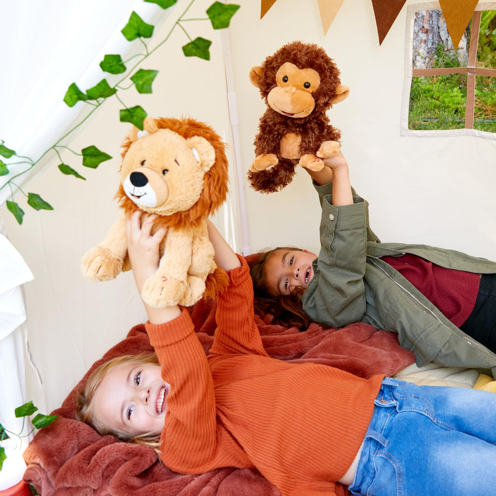 Safe for little hands with soft textures and cuddly design.