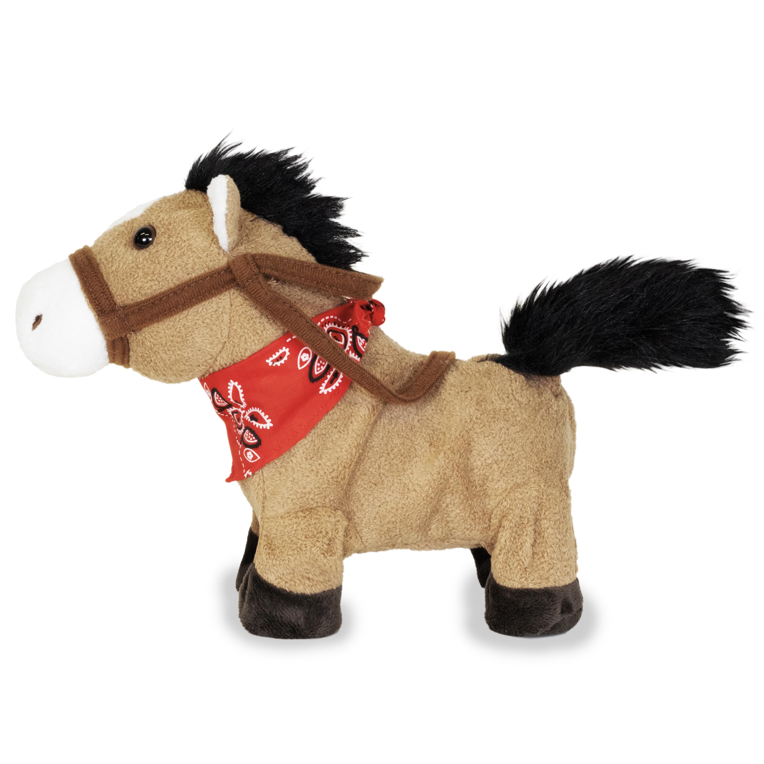Cuddle Barn Gallop plush material emphasizing soft, cuddly texture.