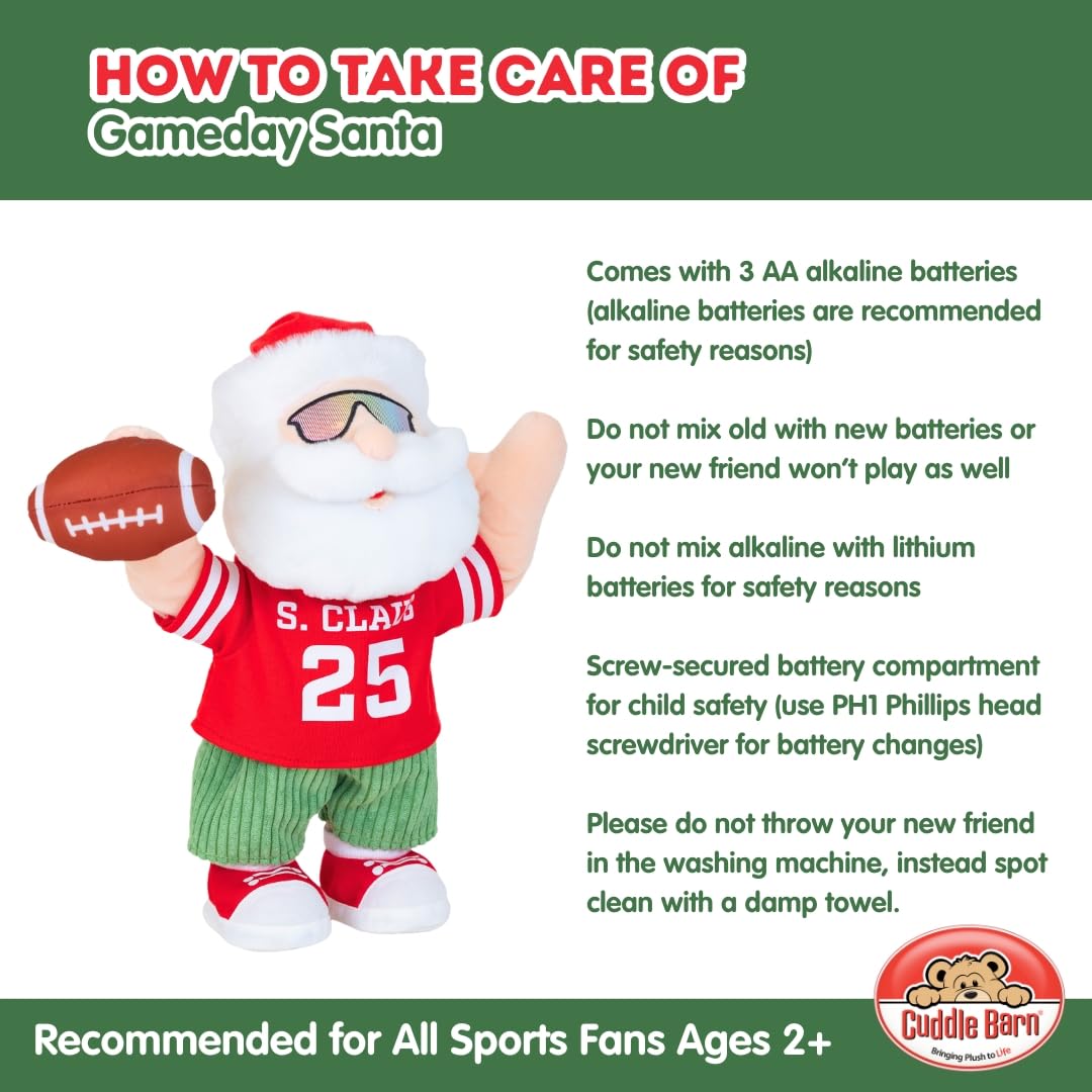 Cuddle Barn Gameday Santa makes a perfect gag gift for fans