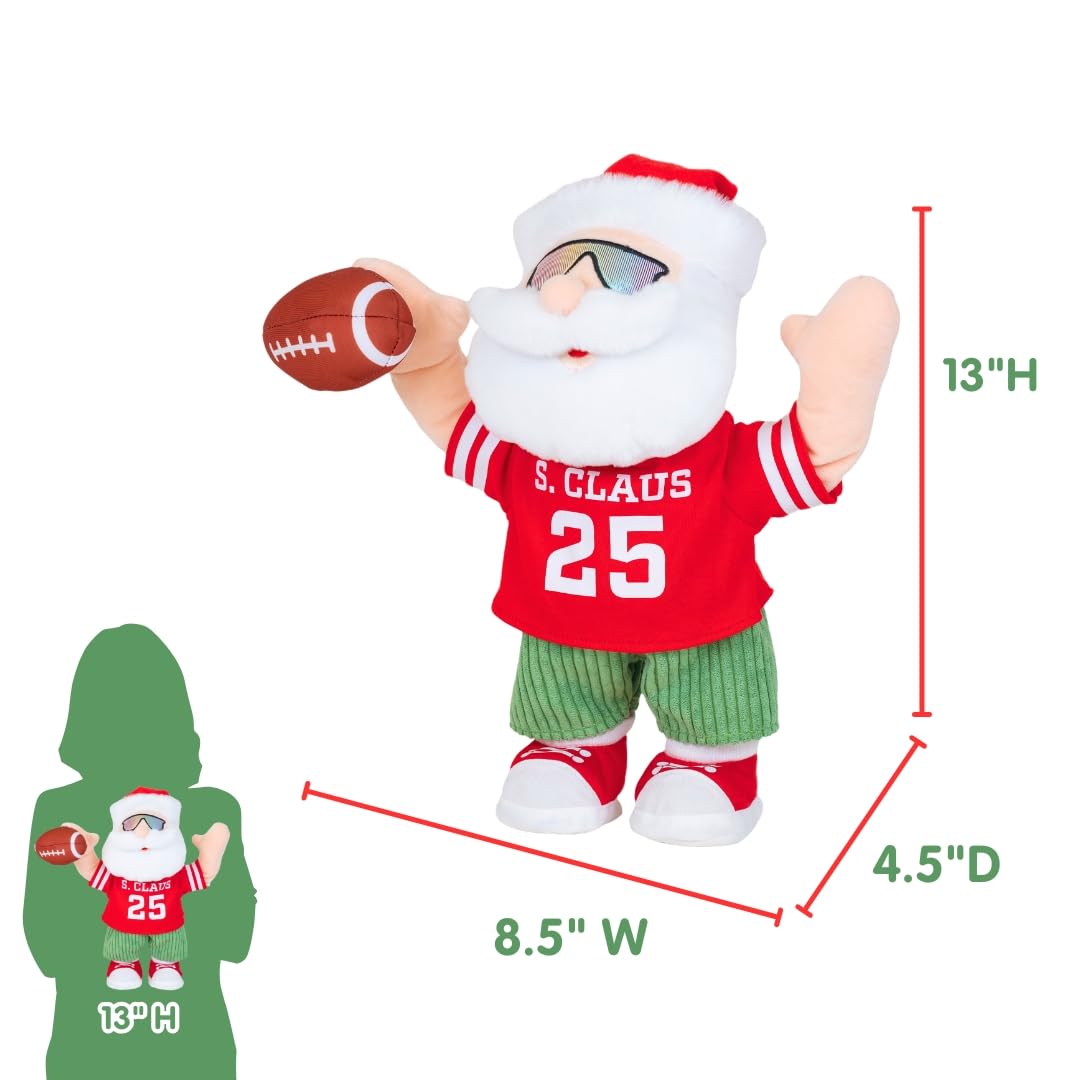 Cuddle Barn Gameday Santa in jersey and shades boosts tailgate energy