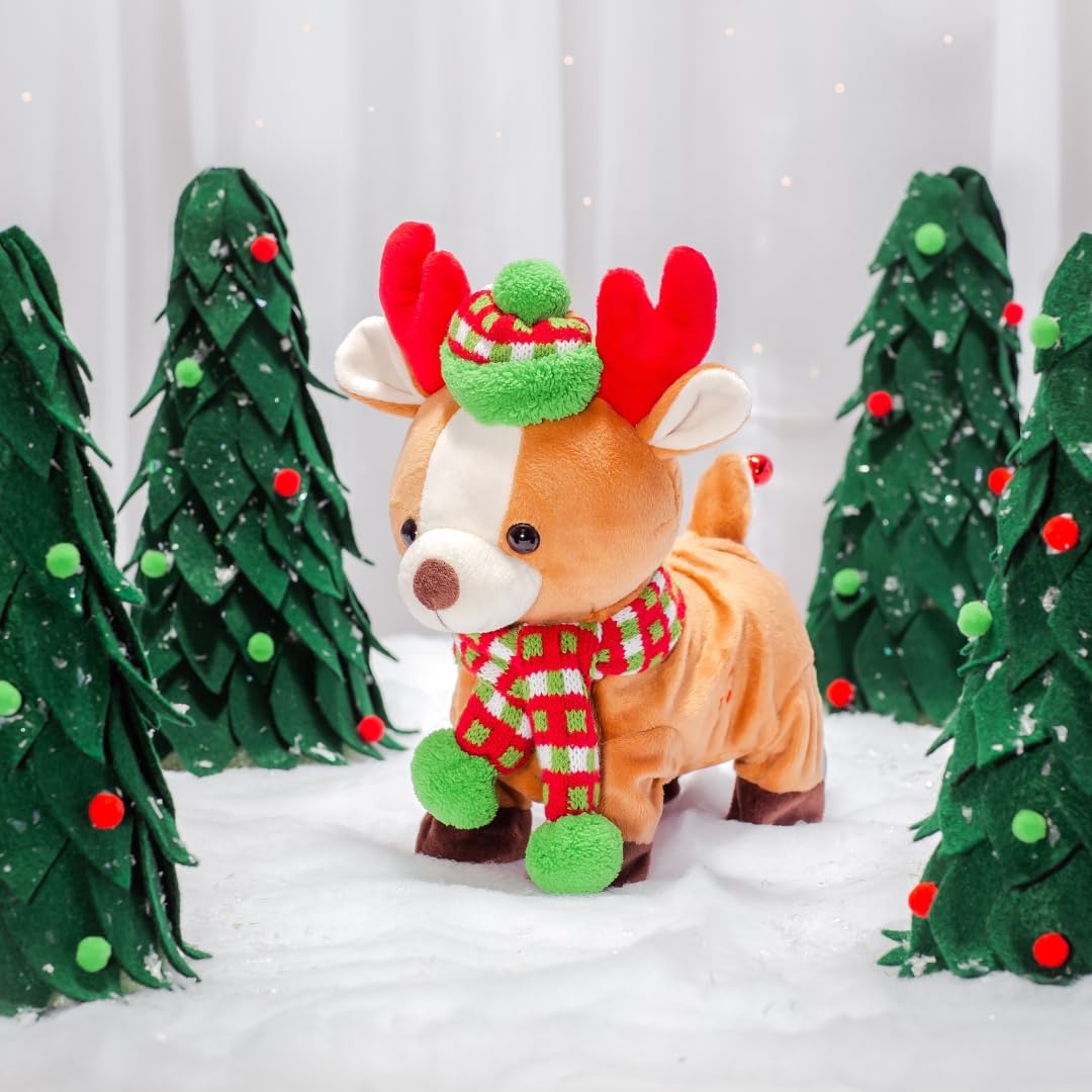 Cuddle Barn classic holiday decor piece with timeless reindeer design.