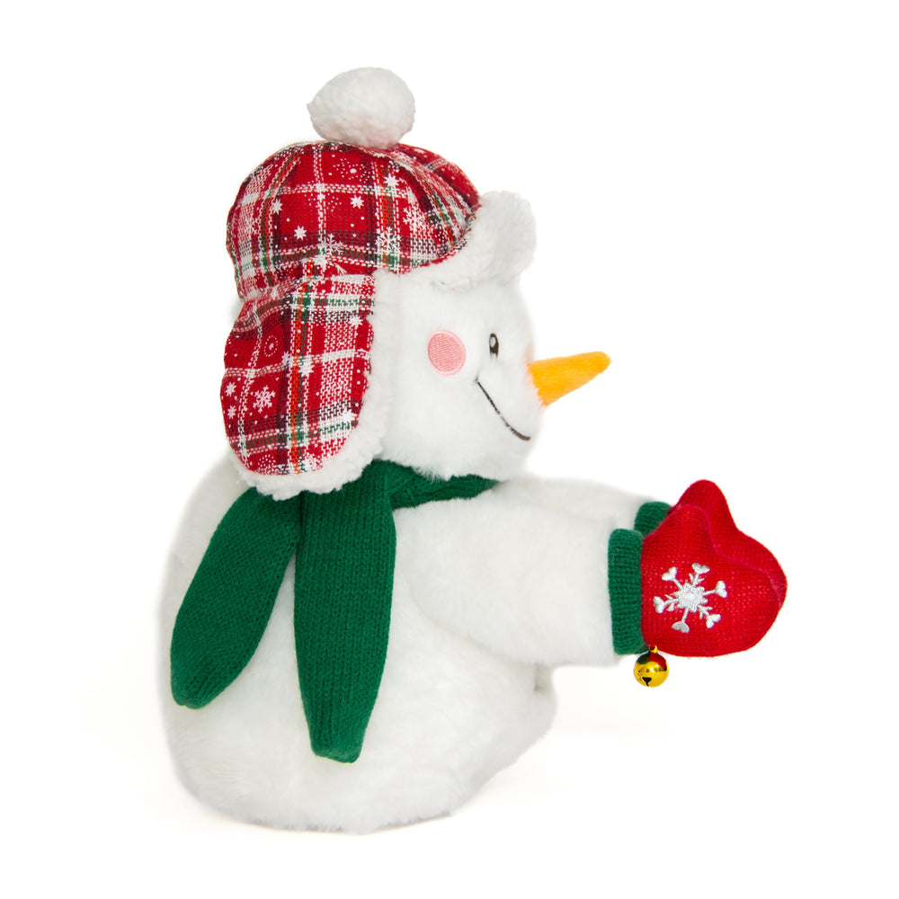 Cuddle Barn plush Snowman Charlie makes a charming holiday gift for kids.