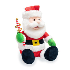 Cuddle Barn Jingling Santa packaging polybag for transit cleanliness