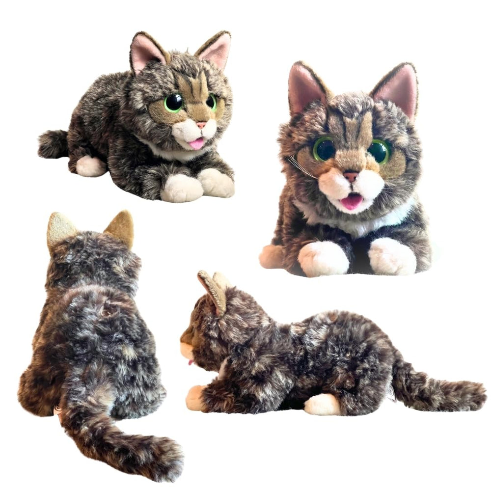 Lil Bub plush in hand by Cuddle Barn, portable cuddle buddy for travel.