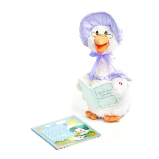 Cuddle Barn Mother Goose Read-Along Periwinkle bird recites rhymes for early literacy.