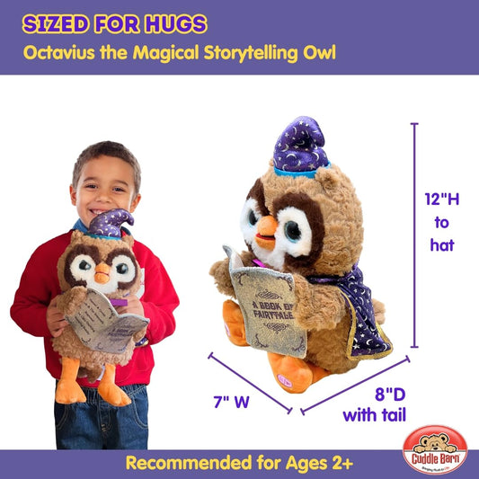 Cuddle Barn Octavius eyes light up to engage young listeners.