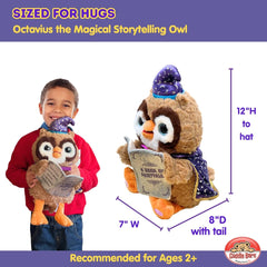 Cuddle Barn Octavius eyes light up to engage young listeners.