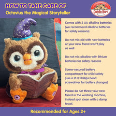 Cuddle Barn Octavius 12-inch size fits any reading nook.