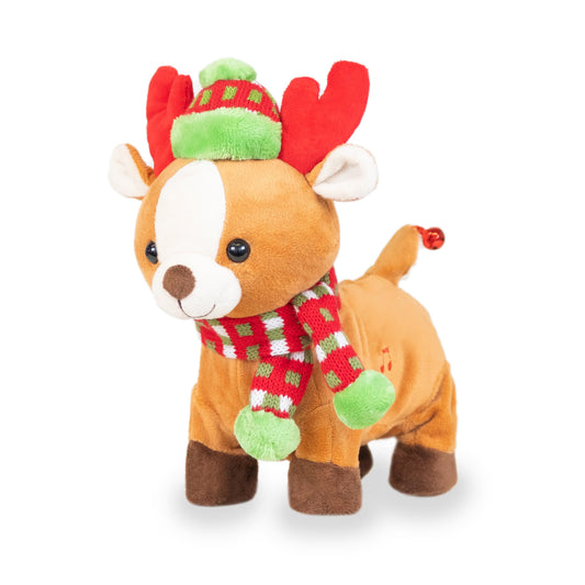 Cuddle Barn Rock & Roll Rider walking adds festive charm to shelves.