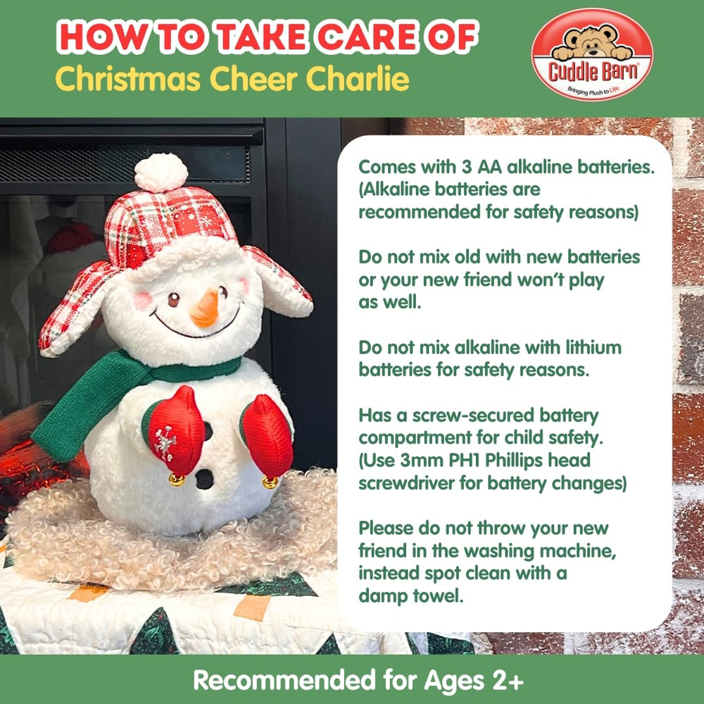 Cuddle Barn plush is made from soft material for cuddly comfort.