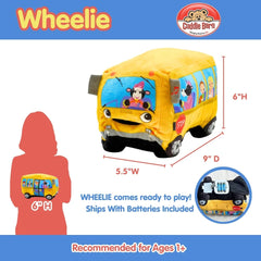 Cuddle Barn Wheelie lights-on feature for captivating bedtime play.