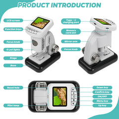 CUK-U microscope with six LED lights provides bright, detailed viewing.