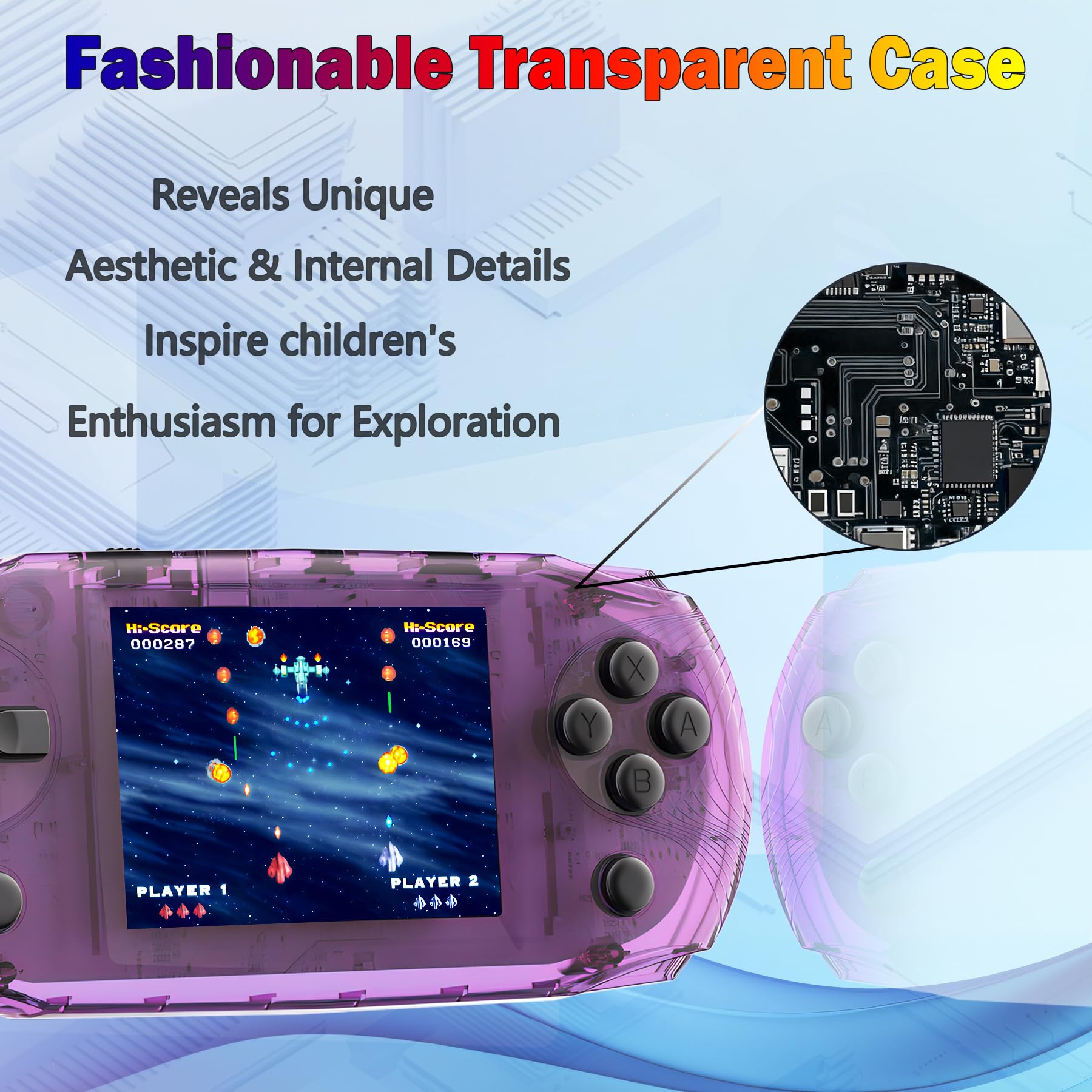CULAGEiMi handheld console purple 3.2-inch IPS screen delivering vivid visuals