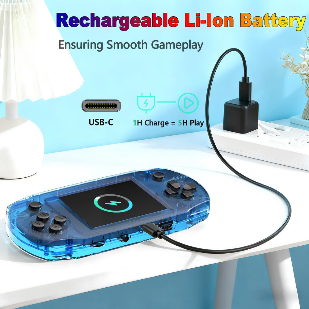 CULAGEiMi handheld console USB-C charging for quick power.