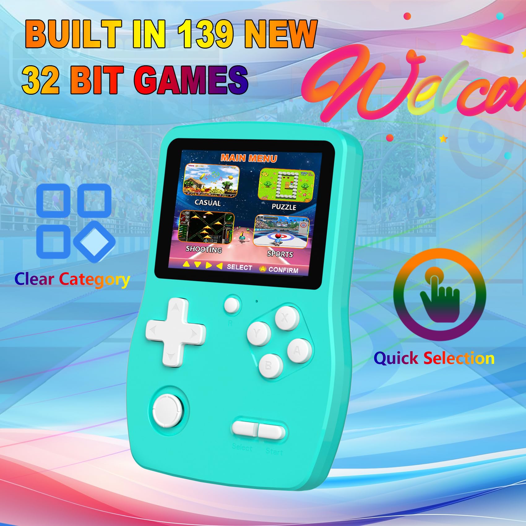 CULAGEiMi IPS 3inch display offers vivid visuals for immersive handheld play
