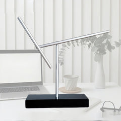 CulinaryEdge kinetic energy sculpture double-pendulum detail enhances modern office ambiance