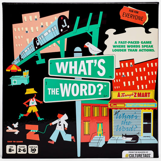 CultureTags What's The Word board in action shows word spells and moving along the track.