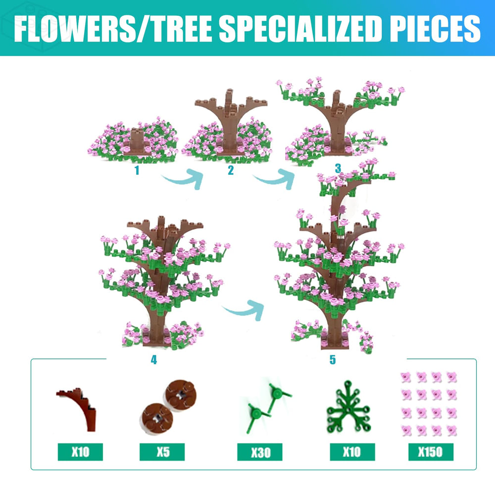 cumeysnon 205 flower and tree accessories add nature-inspired detail