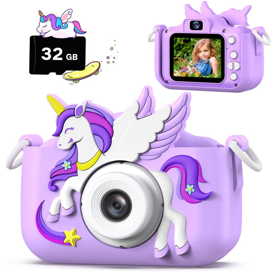 Cimizi Upgrade Kids Camera front view highlights kid-friendly design for easy selfies on the go.