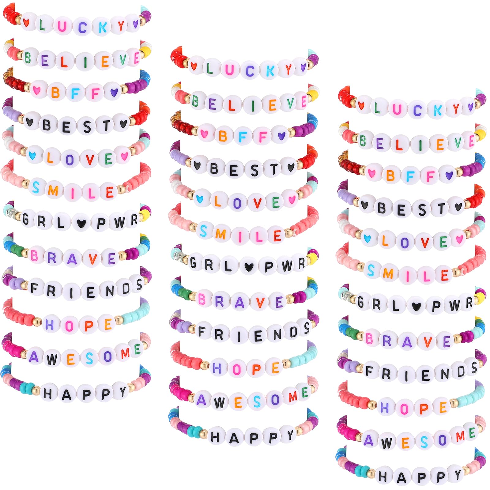 Cunno 36-piece kids bracelets pack shown for gifting and party favors