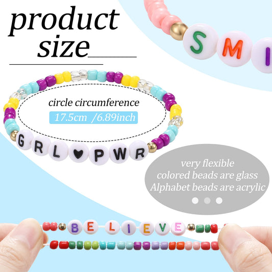 Cunno colorful letter beads designs close-up for playful styling