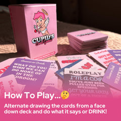 Cupid's Card Games couple playing the game during date night with candles.