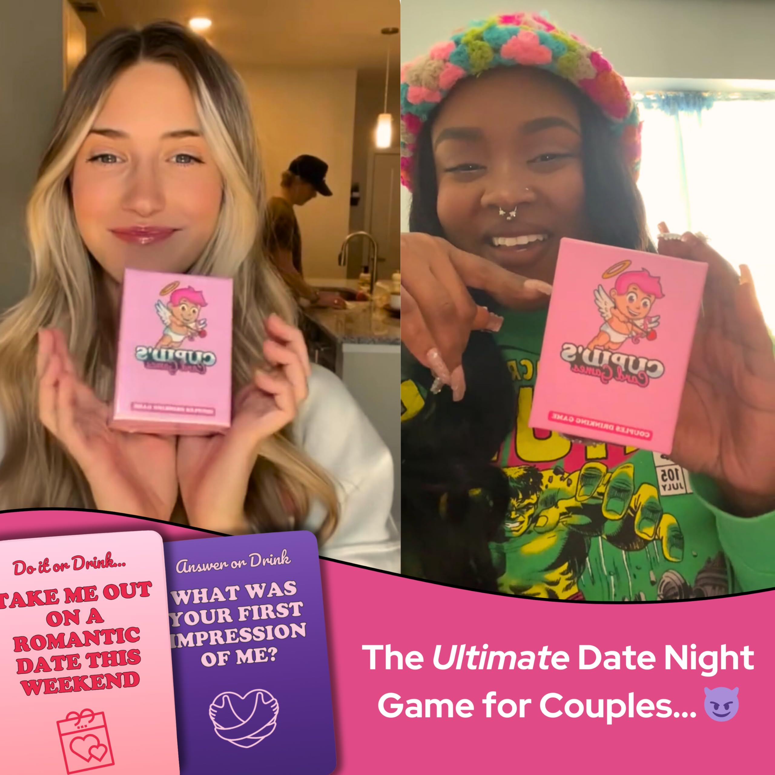 Cupid's Card Games 'Do It or Drink' card closeup encouraging playful challenges.