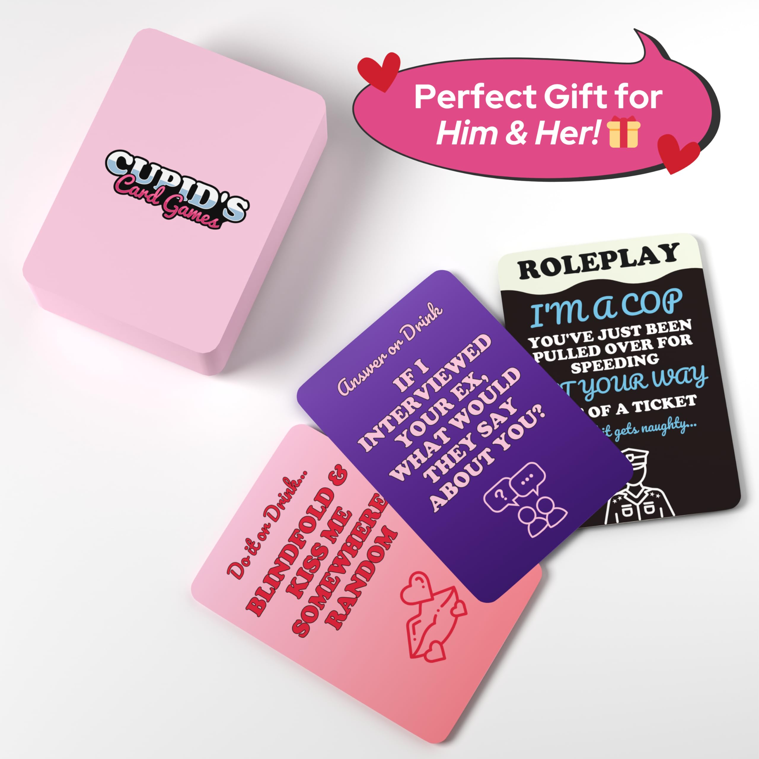 Cupid's Card Games Valentine's gift packaging ready for gifting.