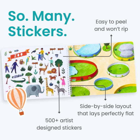 CUPKIN All Around Town zoo scene encourages imaginative play and motor skills.